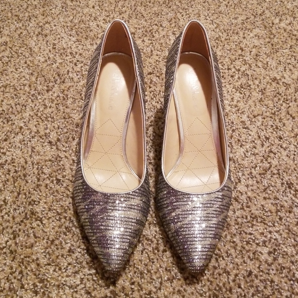 Kelly & Katie silver and gold shoes
